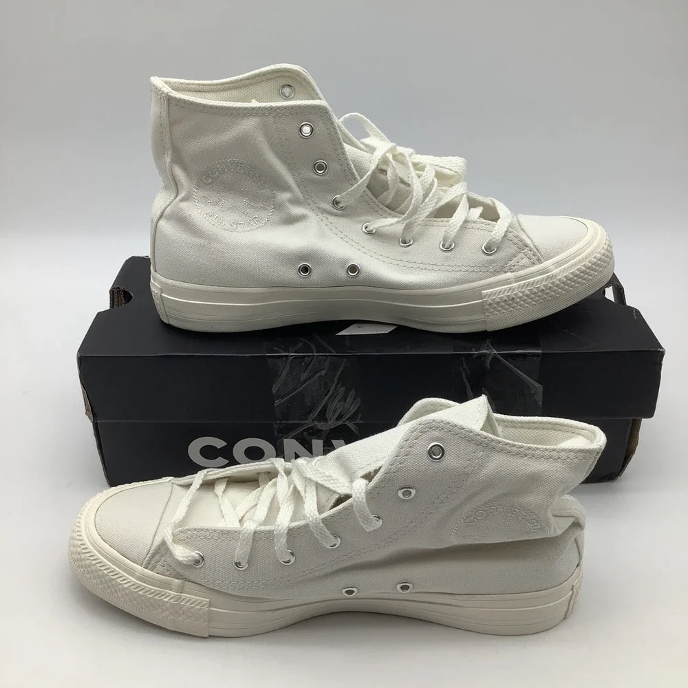 Converse CTAS Hi Vintage White‎ Canvas High Top Sneakers Mens Size 5 A10966C New